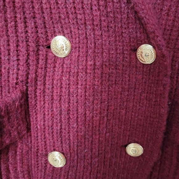 Tommy Hilfiger Maroon Preppy Peacoat Cardigan NWT - Picture 8 of 12